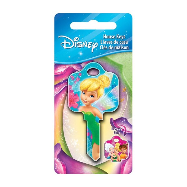 Hillman HILLMAN Disney Tinkerbell Fairy and Friends House Key Blank 68 SC1 Single For Schlage Locks 87658 - main